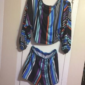 Women 2 piece short set. New
